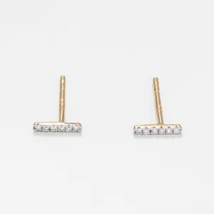 Boucles D'Oreilles "Precious Barrette" Diamants 0,03/12 - Or Jaune 375/1000